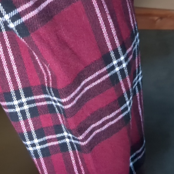 PLAYBOY* Shacket shirt blouse top button front long sleeve plaid pattern 2 pocke - Picture 2 of 11